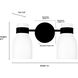Corella 2 Light 14 inch Polished Nickel Vanity Light Wall Light